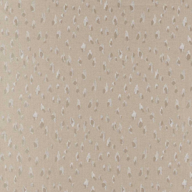 Asher Chalk Metallic Unlined- White 96 Rod Pocket Curtain Panels Champagne on Oatmeal Beige Silver