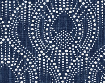 Euro Sham, Tailored, Alyssa Regal Navy Dotted Print