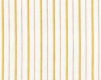 84" Rod Pocket Curtain Panels, Piper Honey Gold Stripe, Unlined