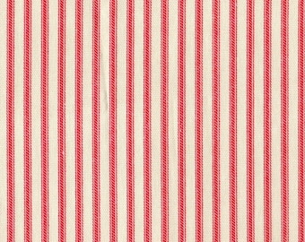 Euro Sham, Tailored, Cherry Red Ticking Stripe