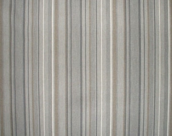 24" Curtain Tailored Tiers, Rod Pocket, Premier Stripe Gray, Unlined