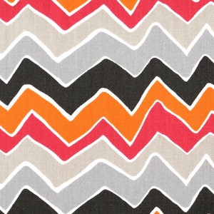 King Sham, op maat gemaakt, moderne chevron-grijs, oranje, roze