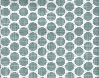 20&quot; Tailored Twin Bedskirt in Paco Waterbury Polka Dot Spa Green Slub Cotton