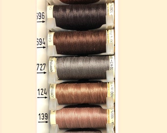 Hilo Gutermann BROWNS de 100 m (110 yardas) para coser todo tipo de cosas - 100% poliéster - varios colores