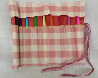 Kids/Children's Crafting Coloured Pencil Roll - incluye 9 lápices de colores