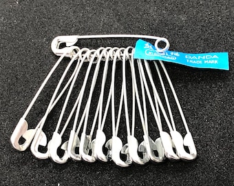 Paquete de 12 pines de seguridad de metal - para acolchado, costura, patchwork, médico, etc.