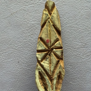Hand Carved Indian, Wooden, Printing Block - Geometric Flower Design