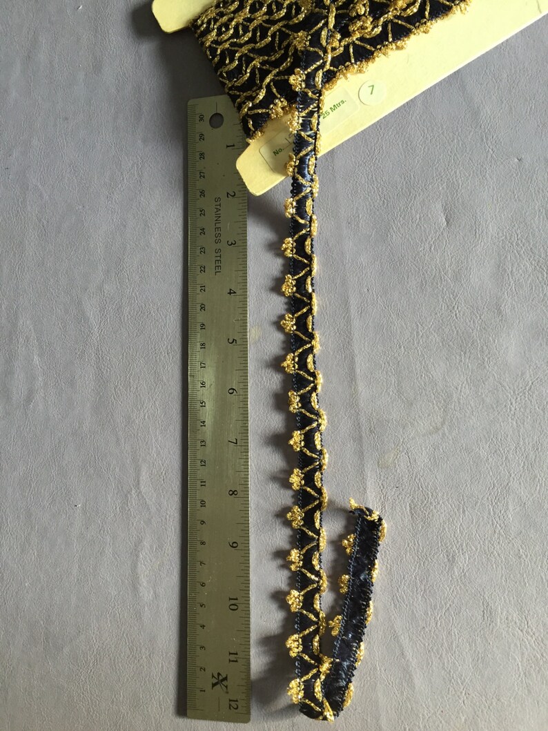 Navy/gold Ribbon Braid Trim Etsy UK