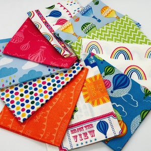 Stuart Hillard Individual Fat Quarters 100% Cotton  - Rainbow Themed fabrics