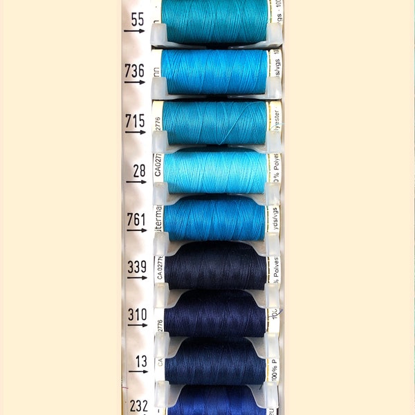 Gutermann TURQUOISE 100m (110yds) Sew All Thread - 100% Polyester - various colours