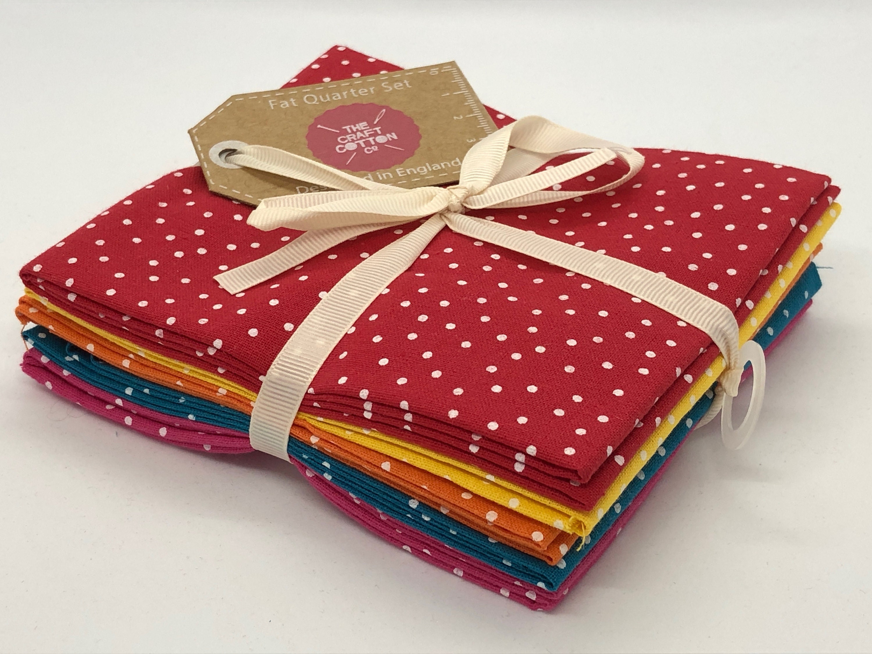 The Craft Cotton Co. 100% Cotton Fabric Bright Spots Fat | Etsy