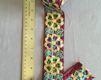 Hadashery indio cinta trenza ribete rosa, plata, turquesa