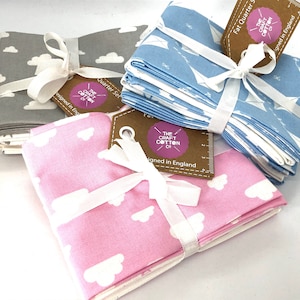The Craft Cotton Co. - Nursery Basics - 100% Cotton Fabric Fat Quarter Bundle - Crafting, Patchwork, Sewing, Appliqué, Embroidery, Quilting