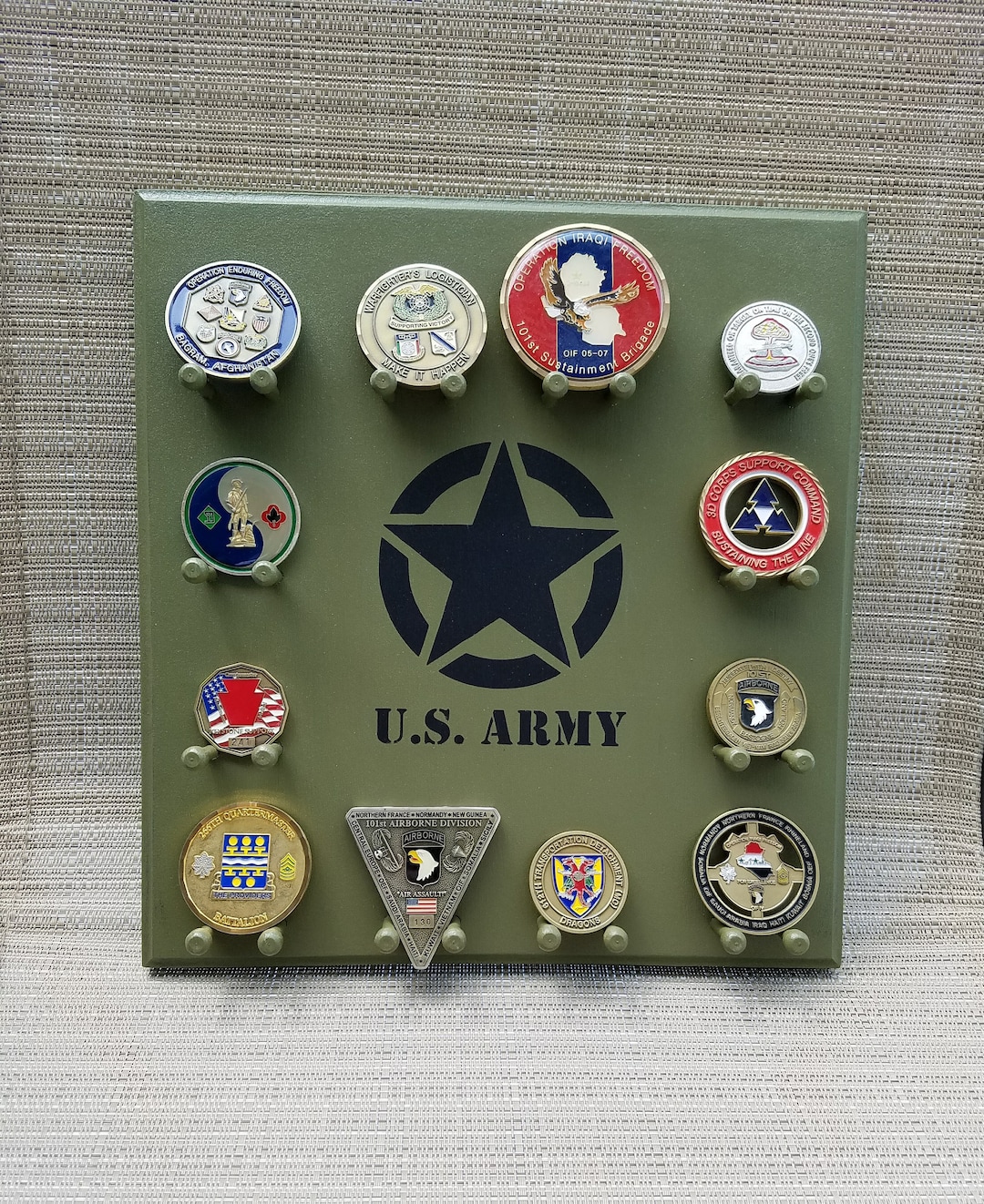 Coin Racks Army Military Challenge Coin Display Rack - Vintage Army - Wall-mounted - Etsy