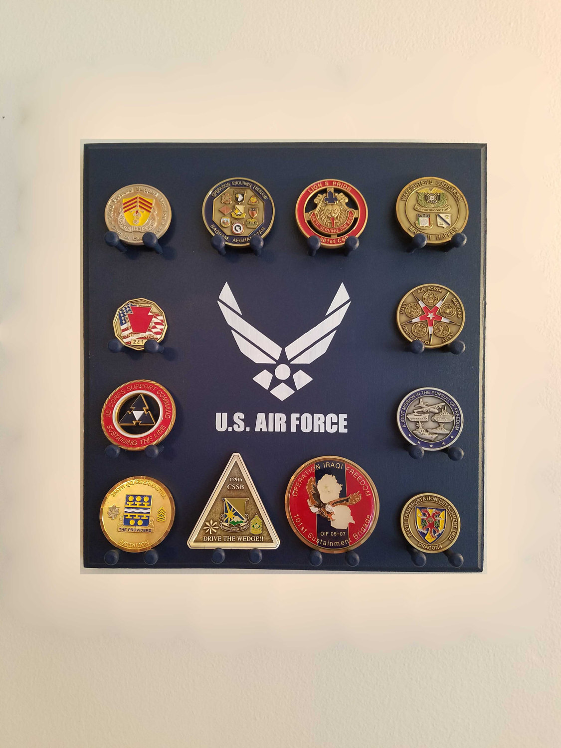 Military Challenge Coin Display Rack Air Force - Etsy