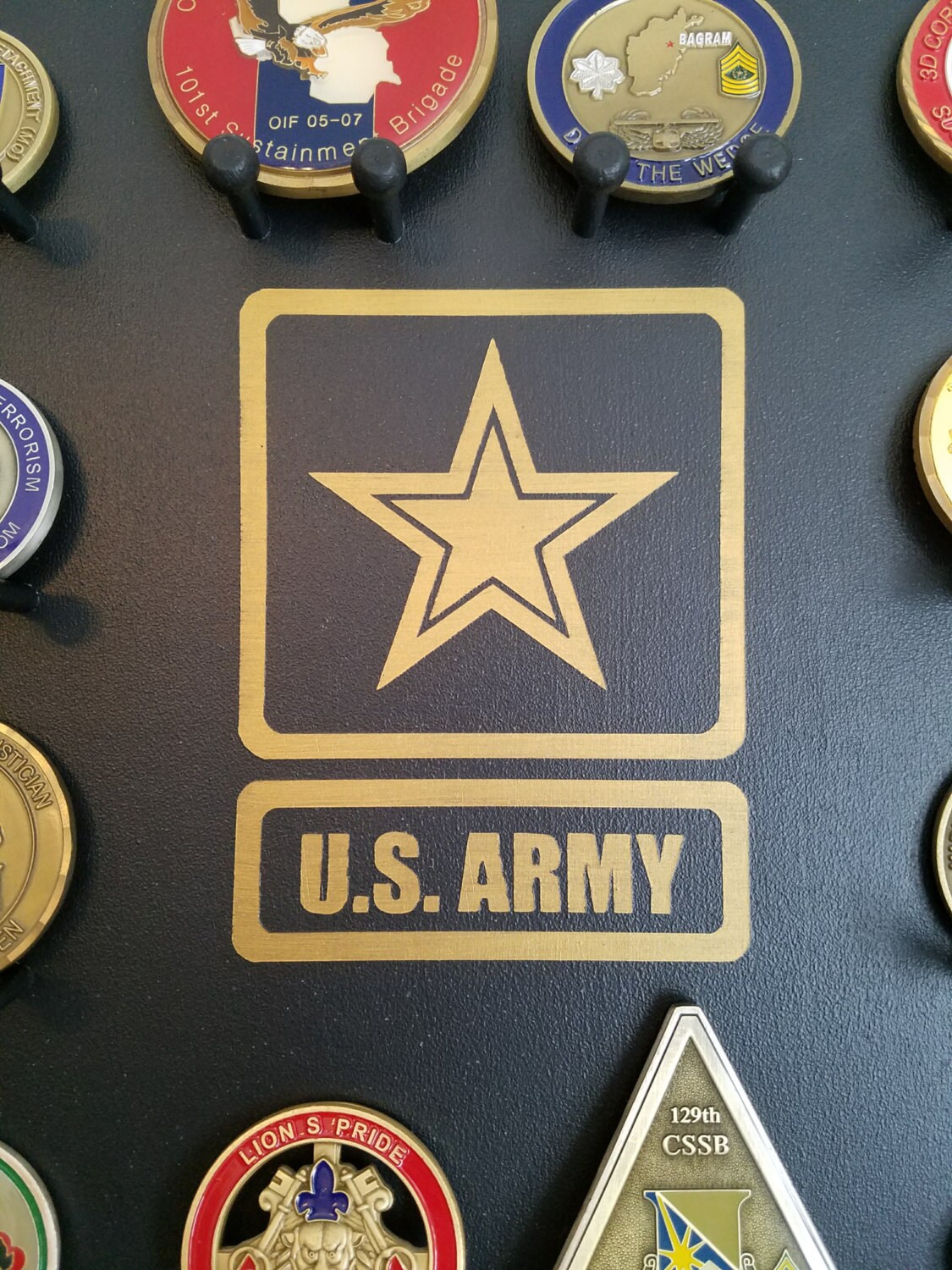 Military Challenge Coin Display Rack - Army - Wall-mounted - Etsy