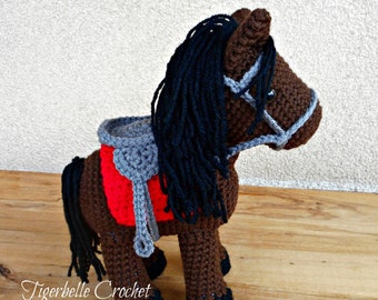 Horse stuffed animal, Crocheted horse toy,Crochet Horse, amigurumi stuffed horse, horse pony toy, farmhouse decor, ranch decor