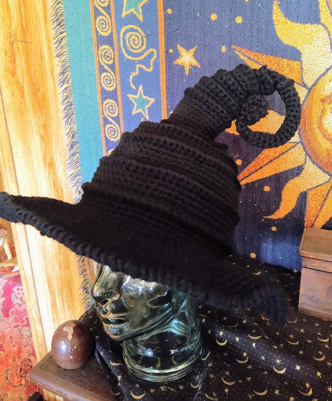 Black Cottage Core Witch Hat 