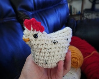 Stuffed Chicken Plushie, chicken plush, Unique Gift for Chicken Lovers, Handmade Crochet Farmhouse Decor, Stuffed Animal