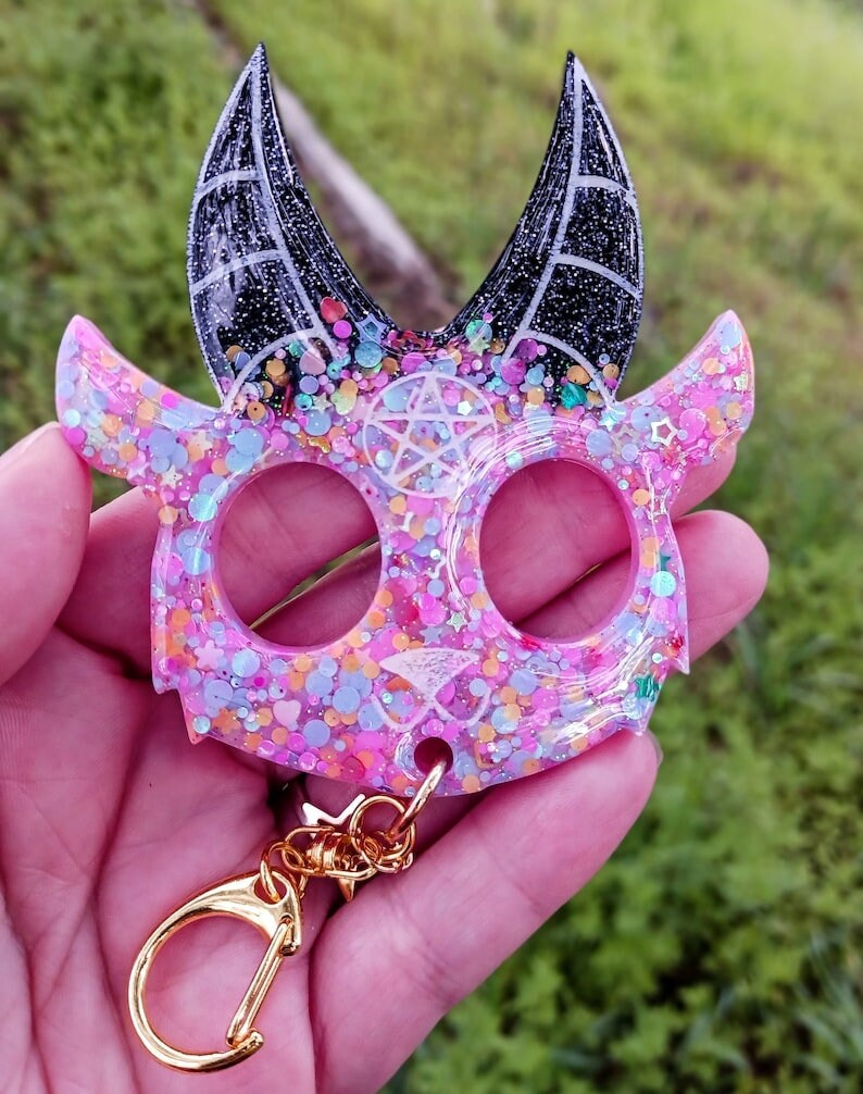 Baphomet Lanyard Clip Keyring,tst, Satanic Accessories,kawaii