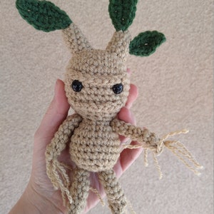 Mandrake soft plush, crochet mandrake toy, Mandrake Baby, crochet mandrake root, herbology magic, magic fantasy gift, Mandragora image 2