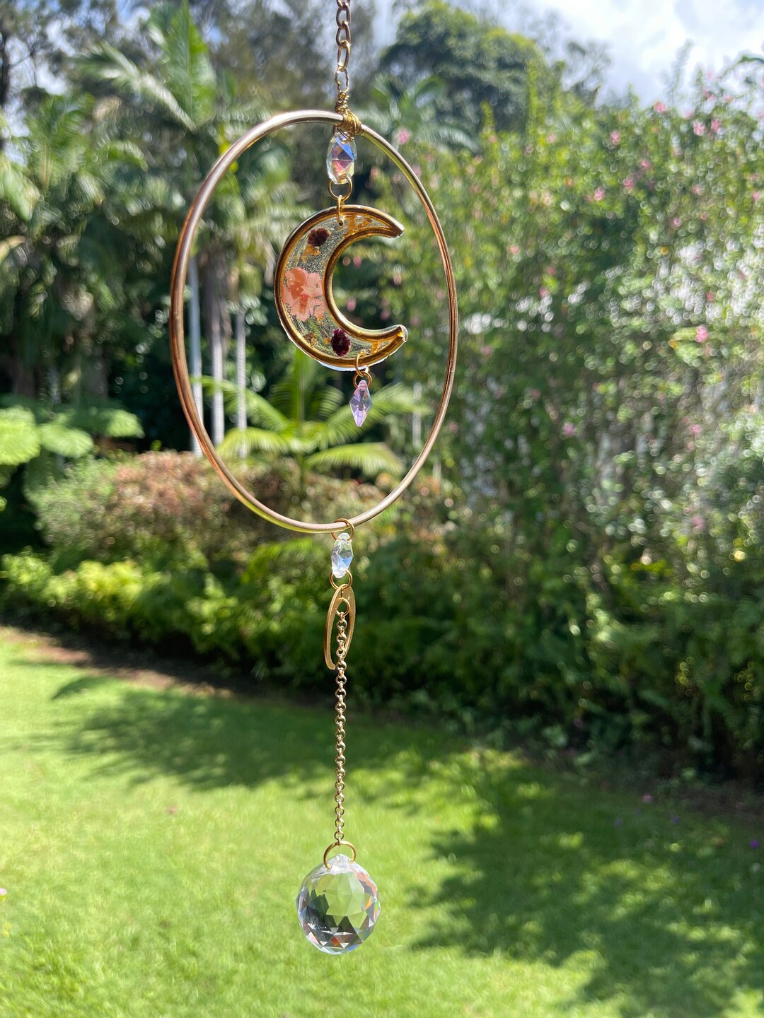 Under the Moonlight Crystal Suncatcher Etsy