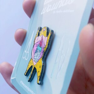 Dissected Cat Enamel Pin image 2