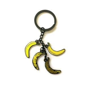 Rotting Banana Enamel Keychain, Little Wounds Charm