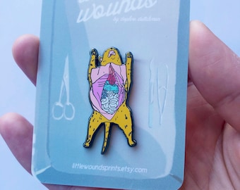 Dissected Cat Enamel Pin