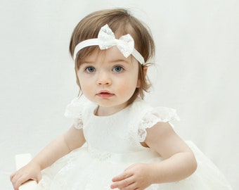 Ava Silk and Lace Christening Gown by Adore Baby/Baptism Gown/Christening dress/Blessing Dress/Blessing Gown/Christening Robe/Baptism dress