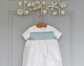 Boys Baptism Outfit - Christening Outfit - Baby Boy Christening - Boys Blessing Outfit - Boy Baptism Suit - Baby boy Romper - Echo Romper