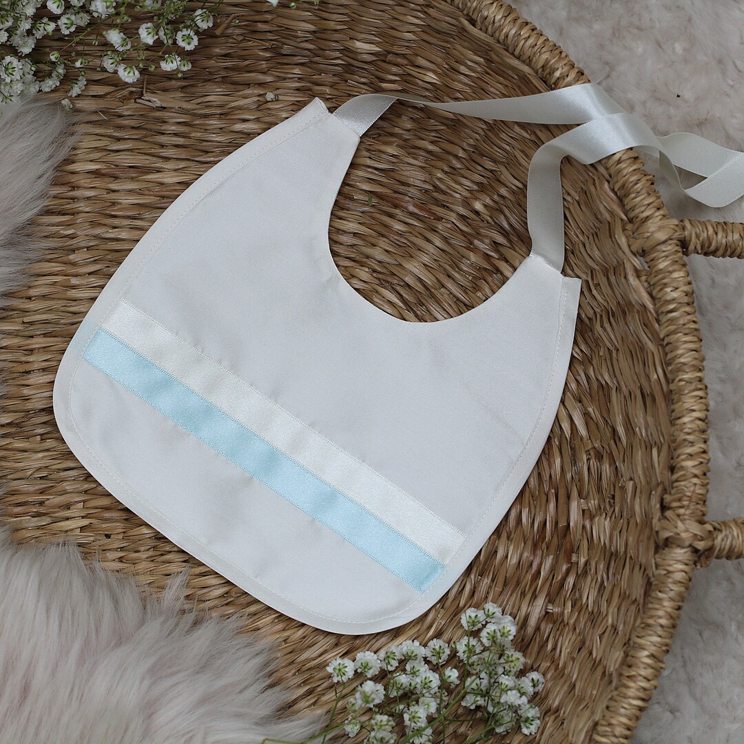 Silk Christening Bib 'harry' Baptism Bib Etsy UK