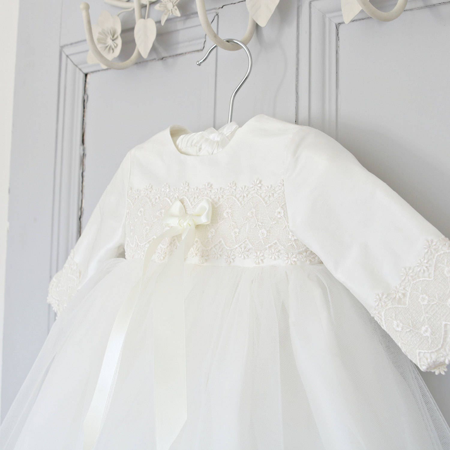 Winter Christening Dress 'Lisa'/Baptism dress/Long Etsy
