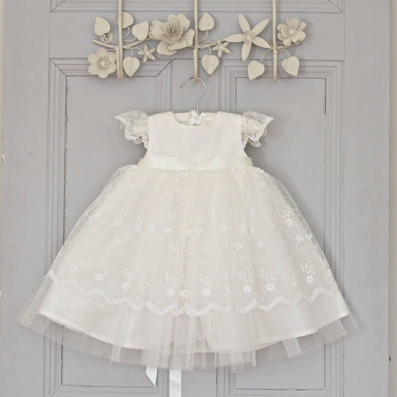 Christening Dress 'Ava' Lace Christening Dress Etsy