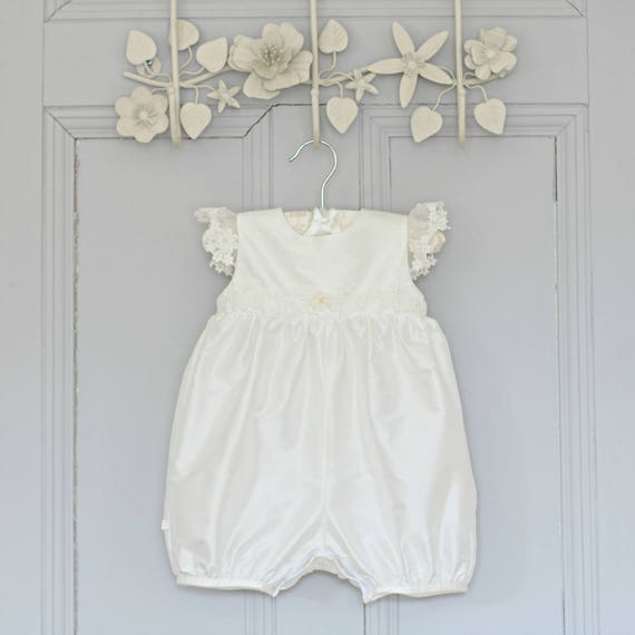 christening romper girl