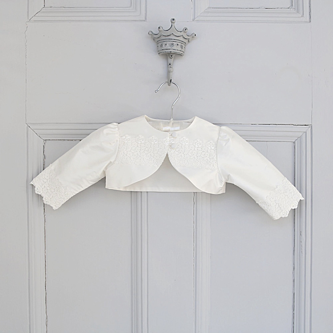 Christening Bolero Rachel Christening Cardigan Baptism Etsy