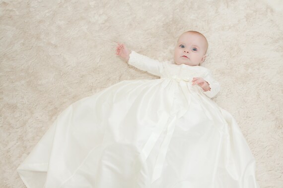 long sleeve dress for christening