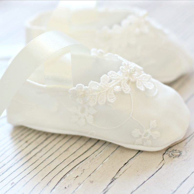 Baby Shoes Baptism Gift Christening Booties Baptism Etsy