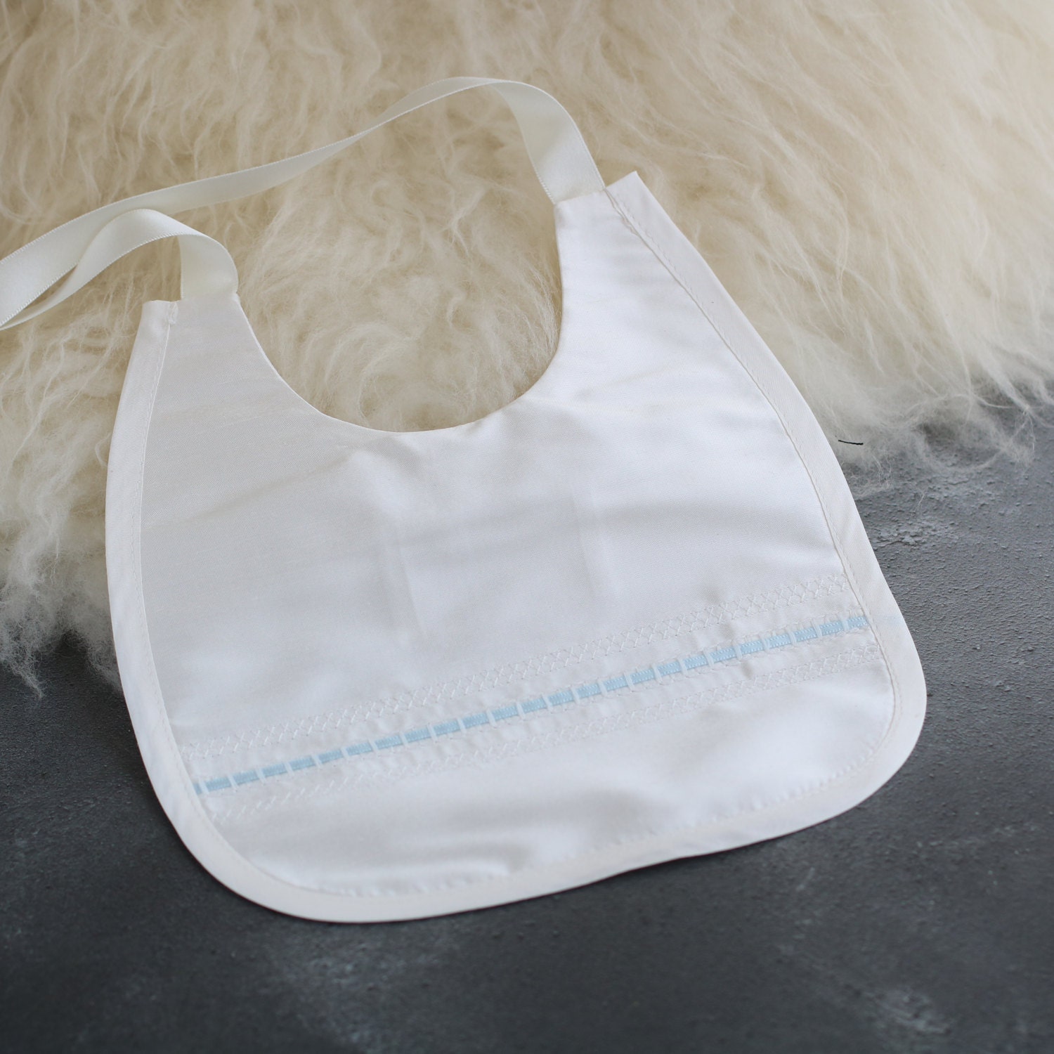 Silk Christening Bib 'venice' Baptism Bib Etsy UK