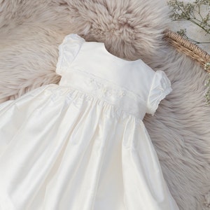 Silk Christening Gown - Christening Gown for Girls - Girls Baptism Gown - Baby Baptism Gown |&#39;Clara&#39; Christening Gown by Adore Baby