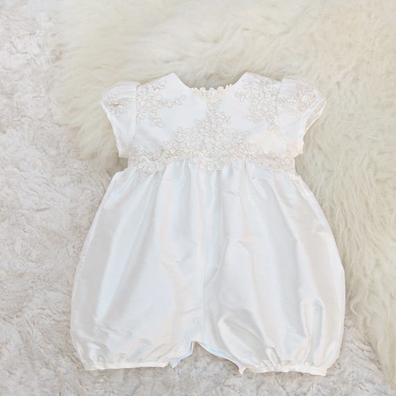 christening romper girl