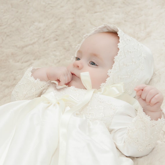 Christening Bonnet Baptism Bonnet Baby 