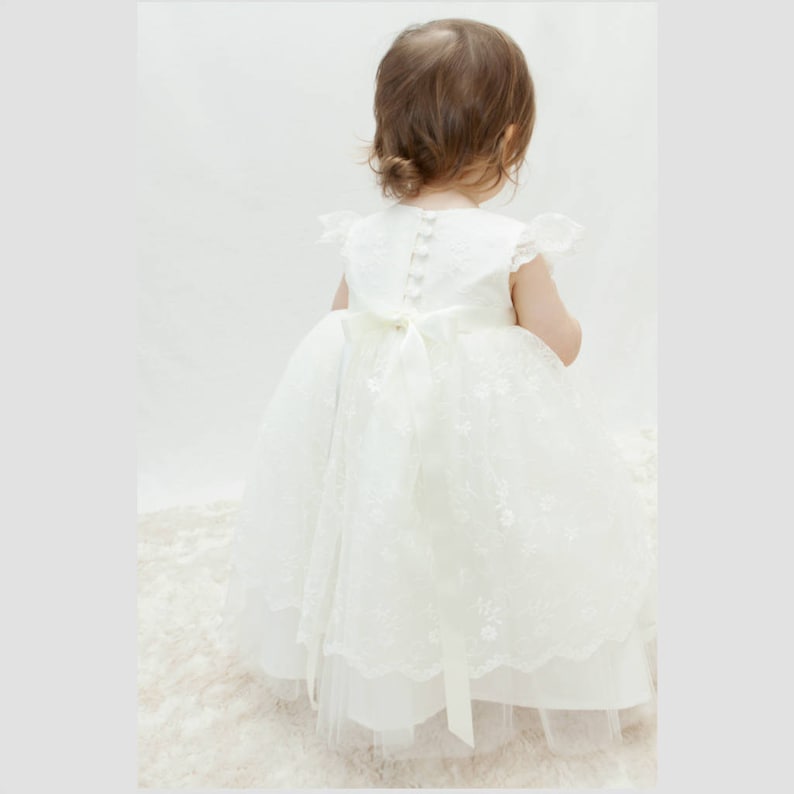 Christening Dress 'ava' Lace Christening Dress Etsy UK