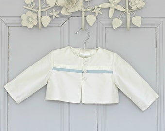 Echo Christening Jacket. Baby Boy Baptism Outfit.