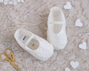 Christening Booties - Christening Shoes - Baptism Booties - Baptism Shoes - Lola Booties by Adore Baby