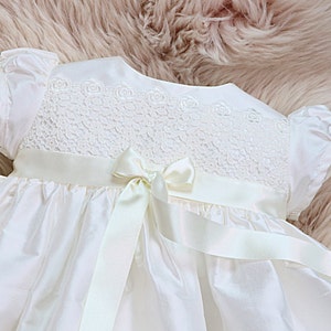 Christening Dress &#39;Olivia&#39; by Adore Baby - Baptism dress - Blessing dress - Flower girl dress - Baptism gown - Christening Gown - Silk dress