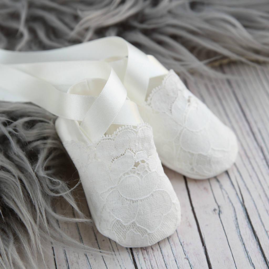 Christening and Booties/holly Sheer Lace Baby Etsy UK