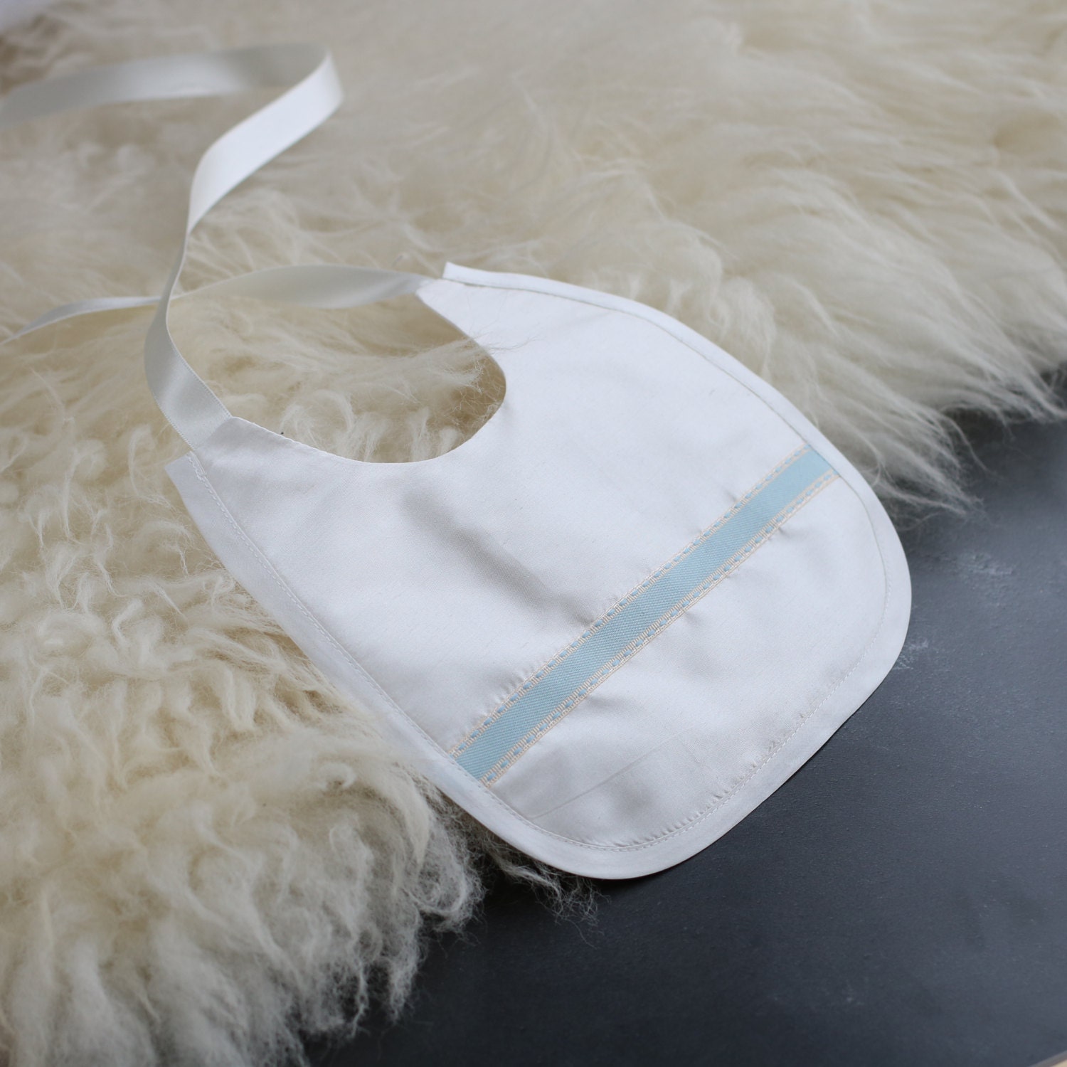 Silk Christening Bib 'james' Baptism Bib Etsy UK