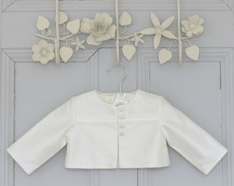George Christening Jacket. Baby Boy Baptism Outfit.