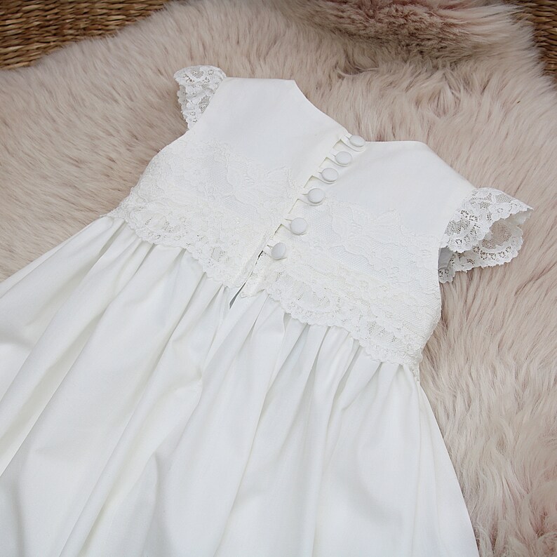 Cotton Christening Gown Baptism Gown Christening Dress Etsy
